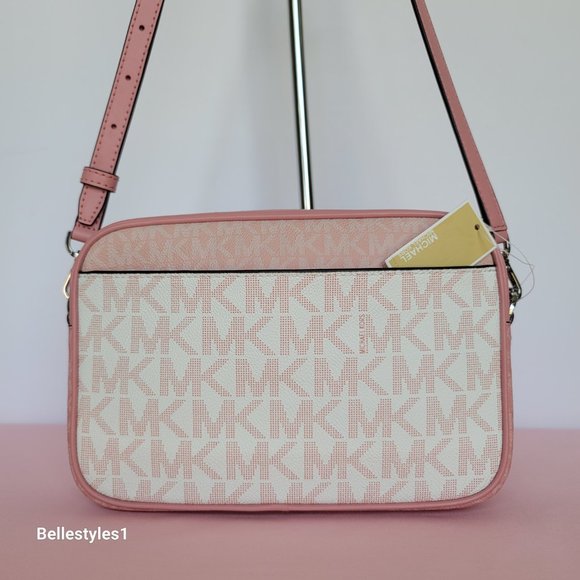 MICHAEL KORS Signature Logo Jet Set Charm Large East West Camera Crossbody⭐ - Picture 7 of 16